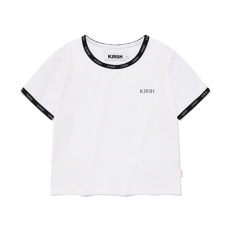 [KIRSH®] CHERRY LACE TAPE SLIM T-SHIRT (2 color)