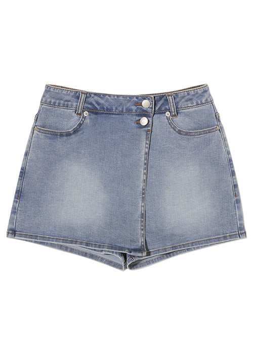 [KIRSH®] CHERRY INNER PANTS COVER DENIM SKIRT (2 color)