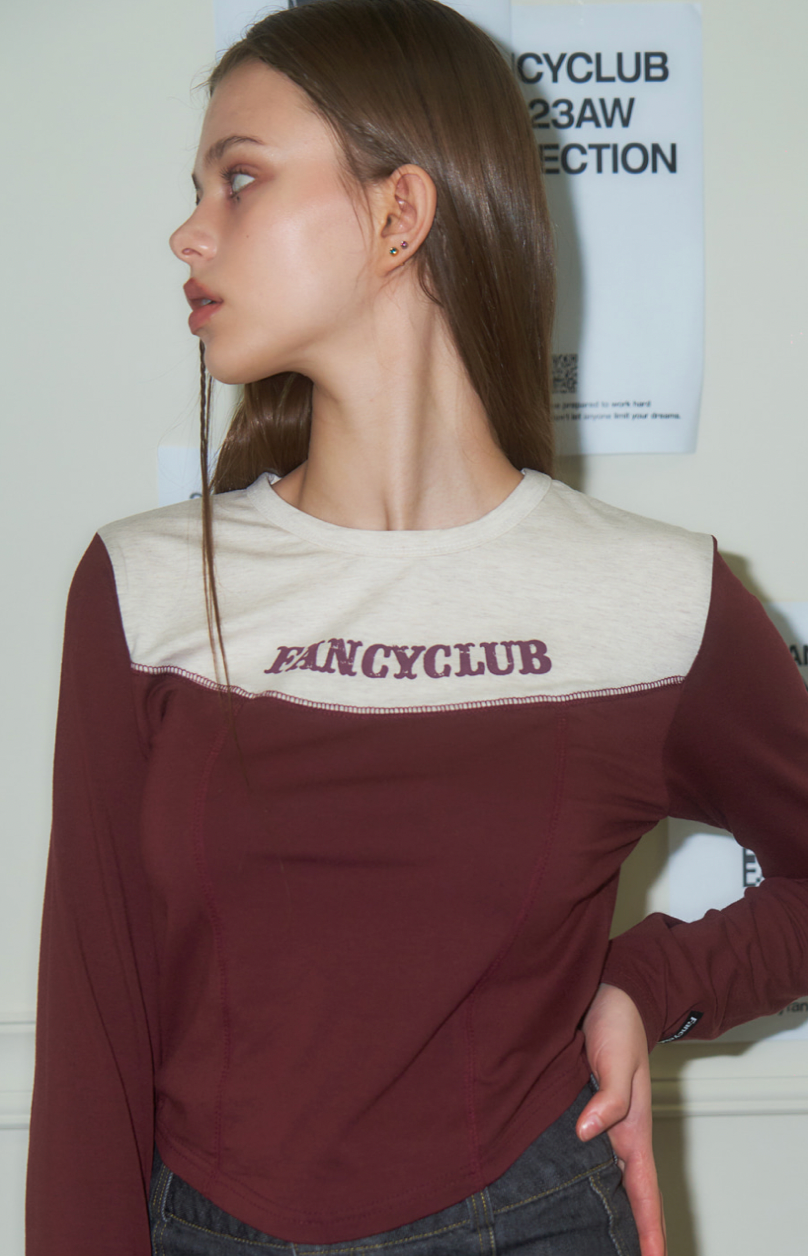 [𝐅𝐚𝐧𝐜𝐲 𝐜𝐥𝐮𝐛©] TURNING CLASSIC STITCH CROP TEE (2 color)