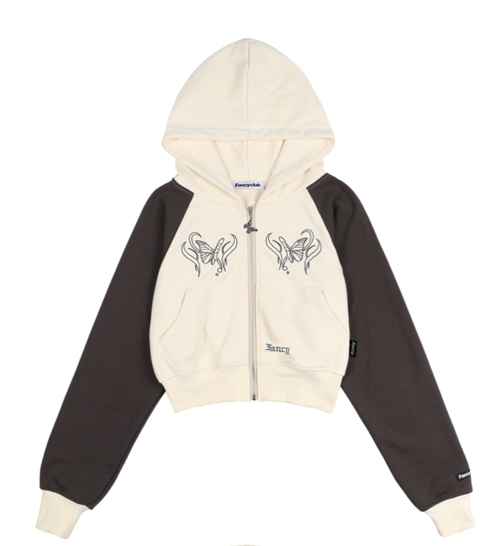 [𝐅𝐚𝐧𝐜𝐲 𝐜𝐥𝐮𝐛©] FLUTTER HOOD ZIP-UP