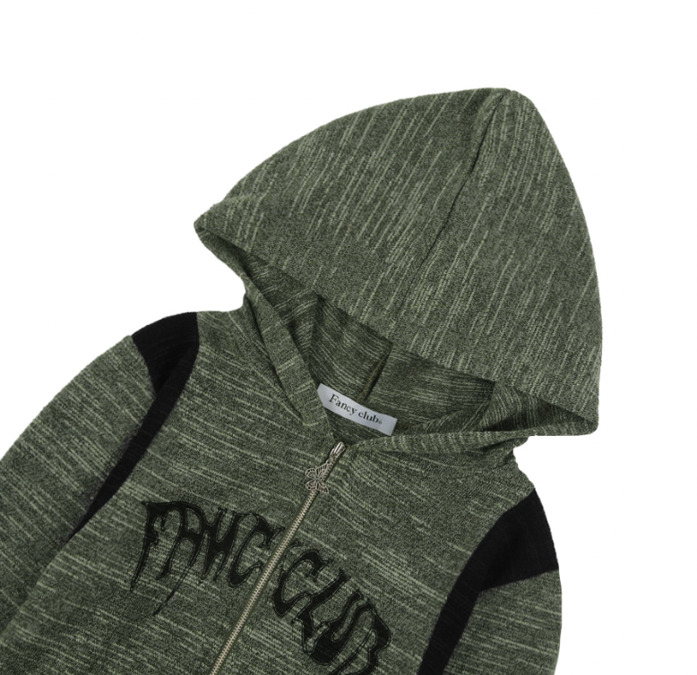 [𝐅𝐚𝐧𝐜𝐲 𝐜𝐥𝐮𝐛©] INTENSE BOOKLE HOOD ZIP UP  (2 color)