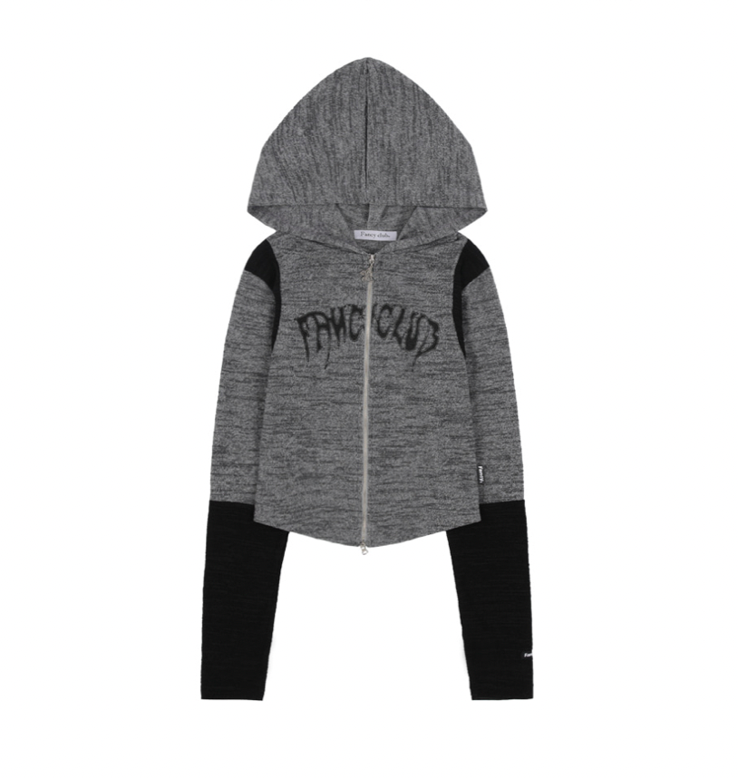 [𝐅𝐚𝐧𝐜𝐲 𝐜𝐥𝐮𝐛©] INTENSE BOOKLE HOOD ZIP UP  (2 color)