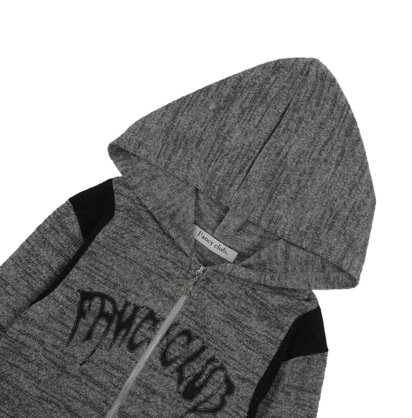 [𝐅𝐚𝐧𝐜𝐲 𝐜𝐥𝐮𝐛©] INTENSE BOOKLE HOOD ZIP UP  (2 color)