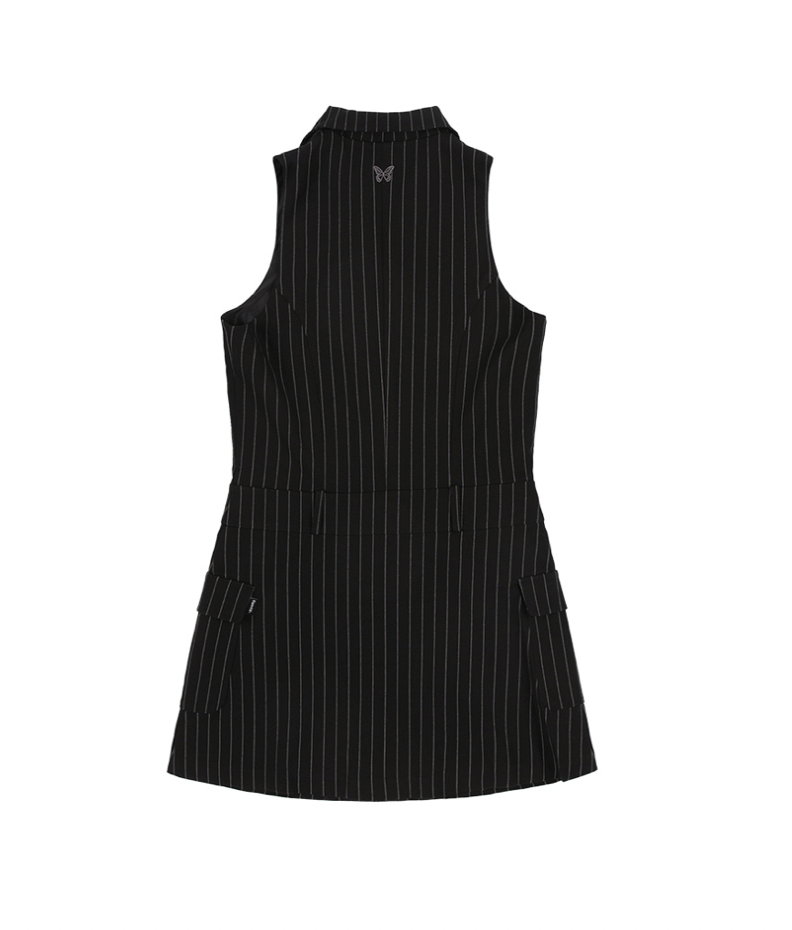 [𝐅𝐚𝐧𝐜𝐲 𝐜𝐥𝐮𝐛©] DOTTY SLEEVELESS COLLAR ONE-PIECE