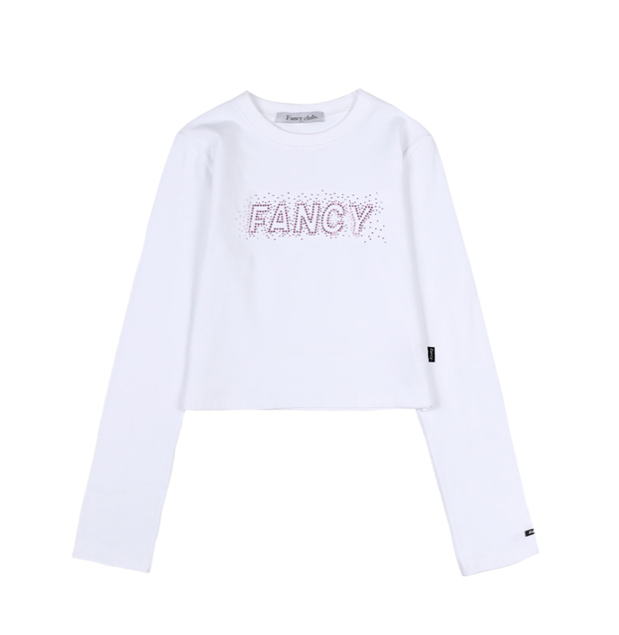 [𝐅𝐚𝐧𝐜𝐲 𝐜𝐥𝐮𝐛©] GLITTER LOGO LONGSLEEVE  (2 color)