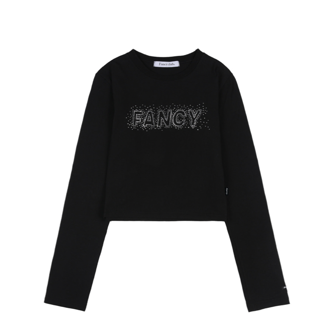 [𝐅𝐚𝐧𝐜𝐲 𝐜𝐥𝐮𝐛©] GLITTER LOGO LONGSLEEVE  (2 color)