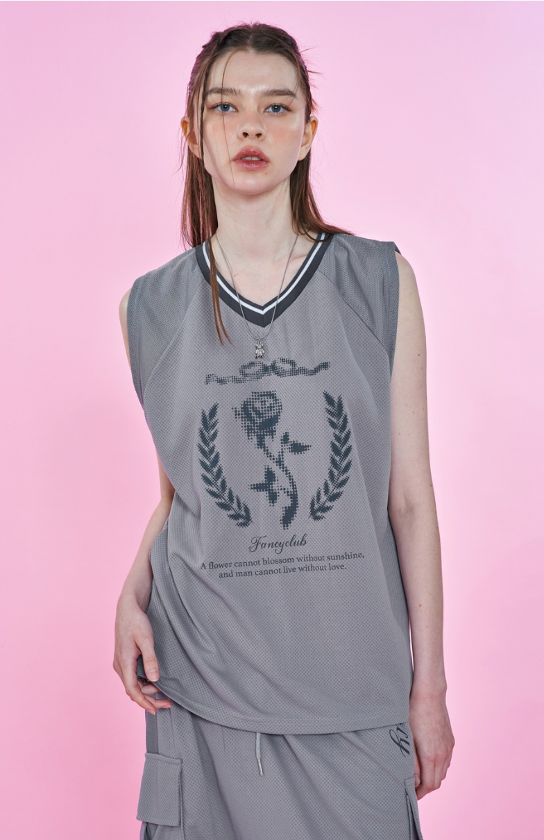 [𝐅𝐚𝐧𝐜𝐲 𝐜𝐥𝐮𝐛©] TRIKOT SLEEVELESS TEE (2 color)