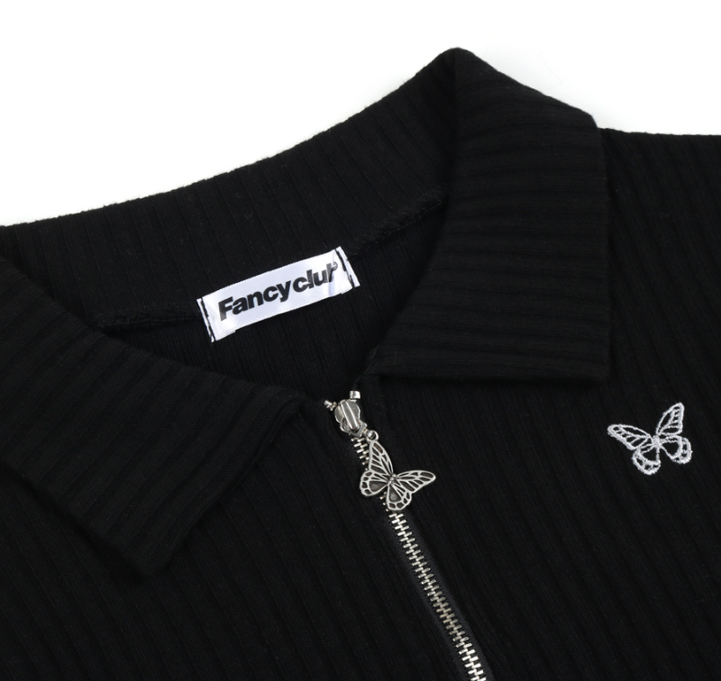 [𝐅𝐚𝐧𝐜𝐲 𝐜𝐥𝐮𝐛©] 2 WAY COLLAR ZIP-UP (3 color)