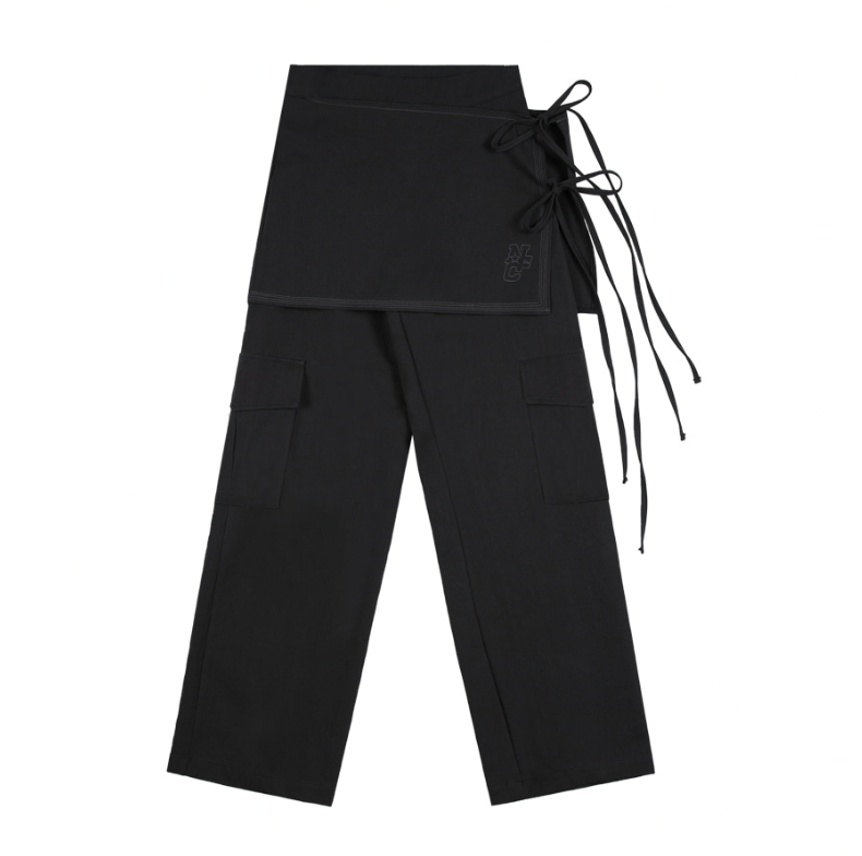 [𝐅𝐚𝐧𝐜𝐲 𝐜𝐥𝐮𝐛©] LINT WIDE WRAP PANTS (2 color)