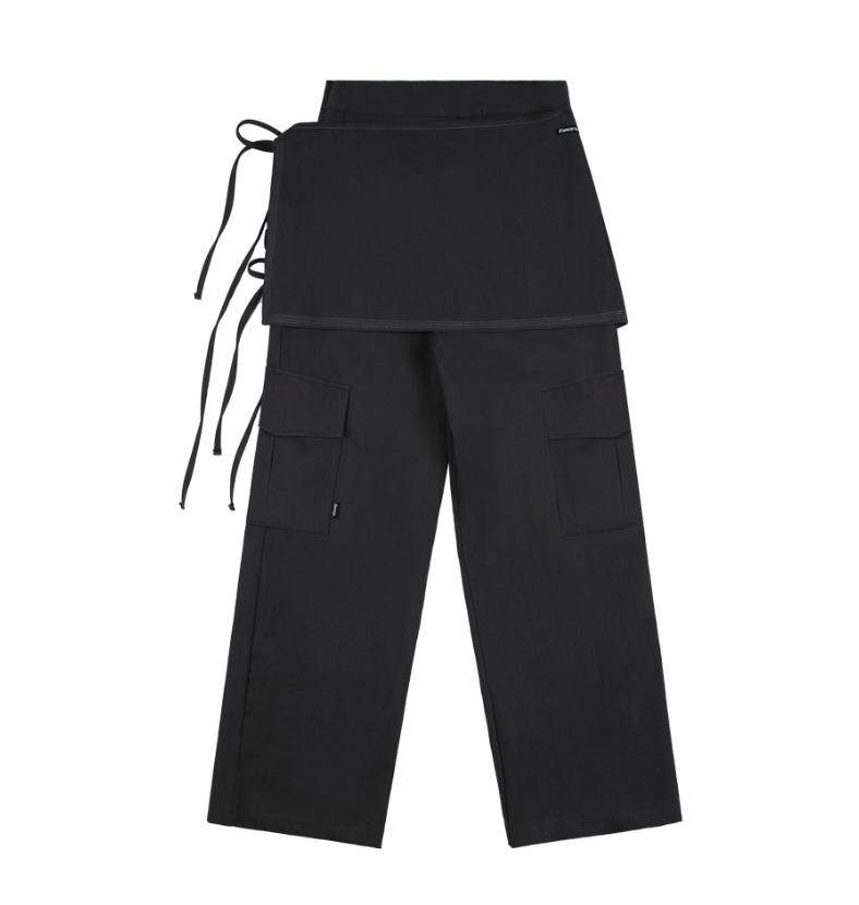 [𝐅𝐚𝐧𝐜𝐲 𝐜𝐥𝐮𝐛©] LINT WIDE WRAP PANTS (2 color)