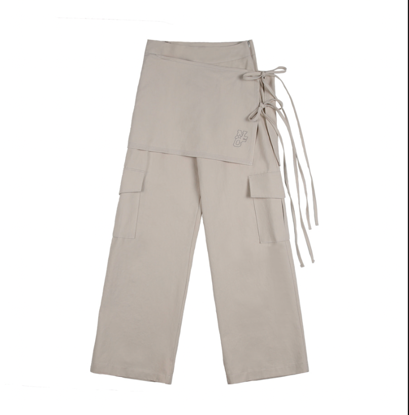 [𝐅𝐚𝐧𝐜𝐲 𝐜𝐥𝐮𝐛©] LINT WIDE WRAP PANTS (2 color)