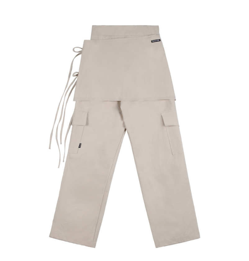 [𝐅𝐚𝐧𝐜𝐲 𝐜𝐥𝐮𝐛©] LINT WIDE WRAP PANTS (2 color)