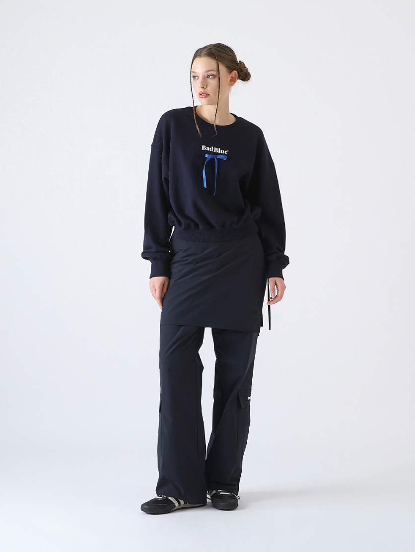 [BadBlue®] Ribbon Crop Sweatshirt (2 color)