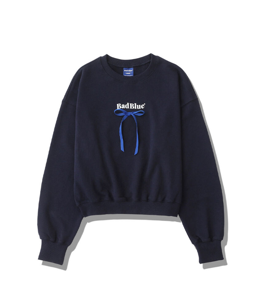 [BadBlue®] Ribbon Crop Sweatshirt (2 color)