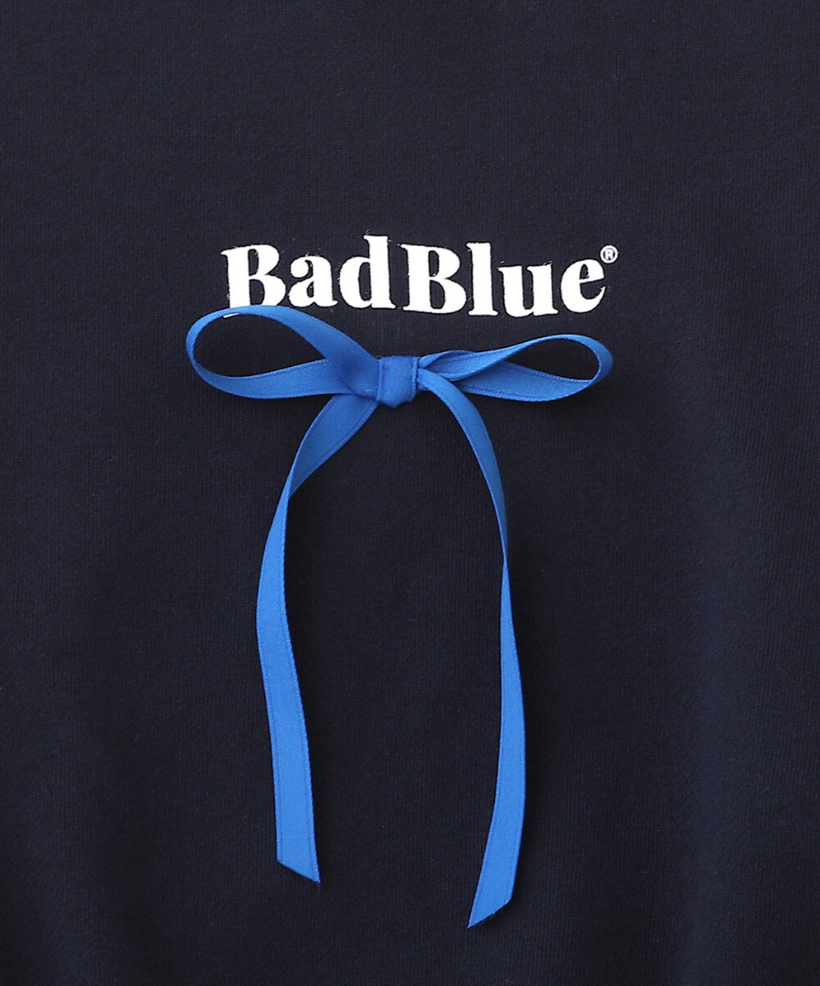 [BadBlue®] Ribbon Crop Sweatshirt (2 color)