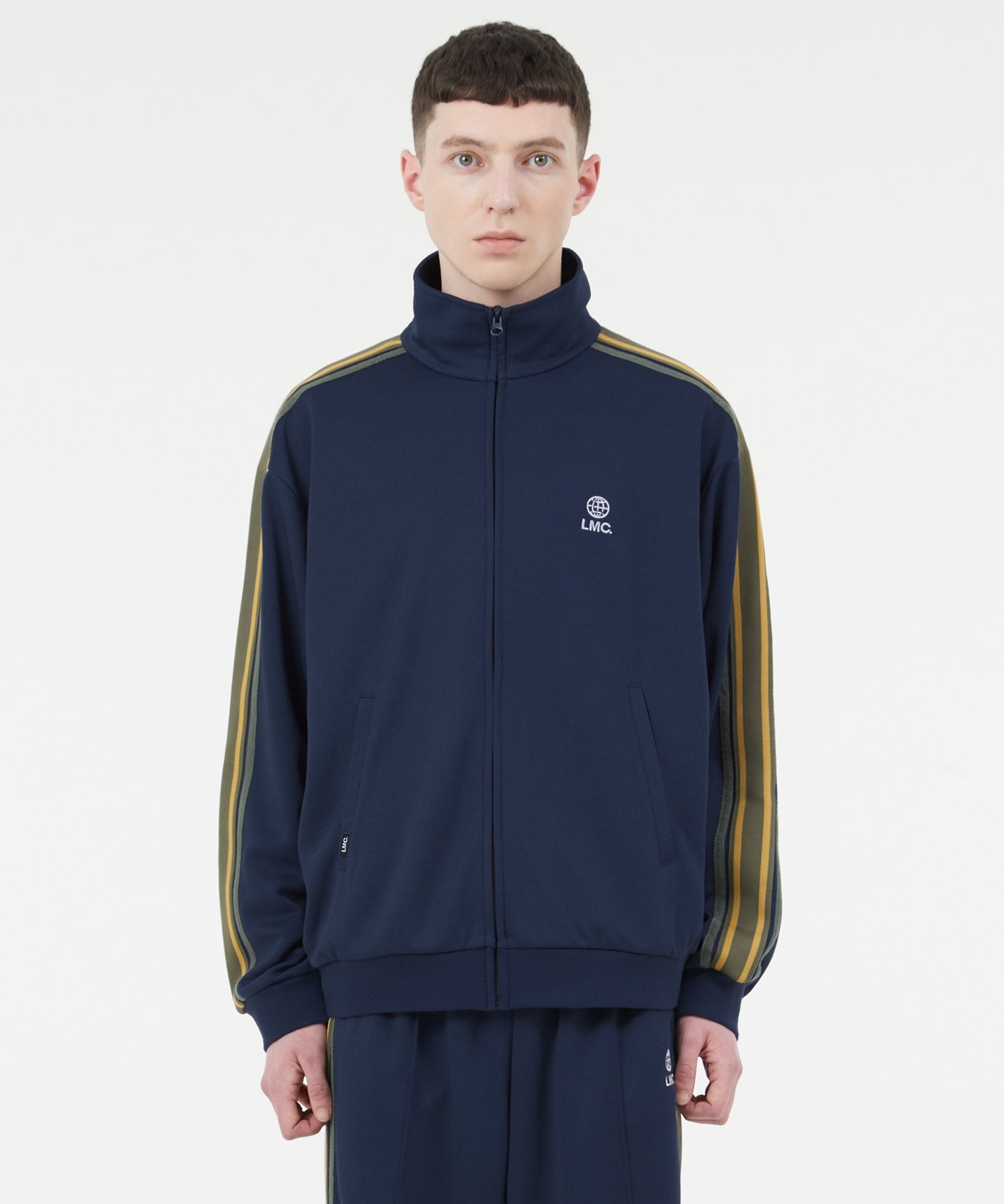 [LMC.] SIDE STRIPED JERSEY TRACK TOP (2 color)