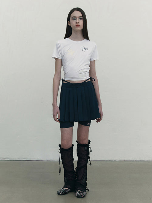 [KIRSH®] INNER POINT PLEATS MINI SKIRT (2 color)