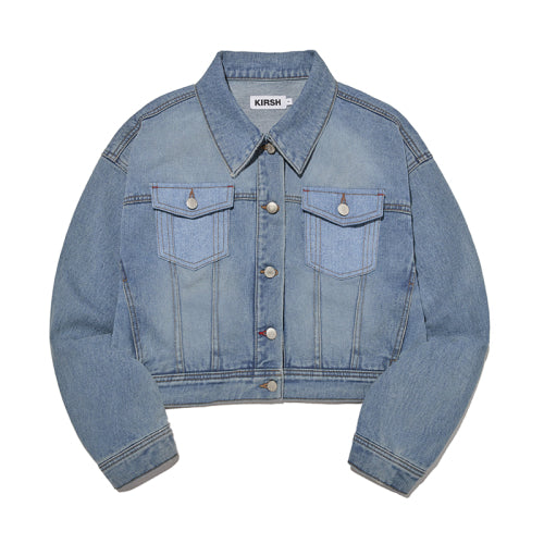 [KIRSH®] UNI WASHING CROP DENIM JACKET