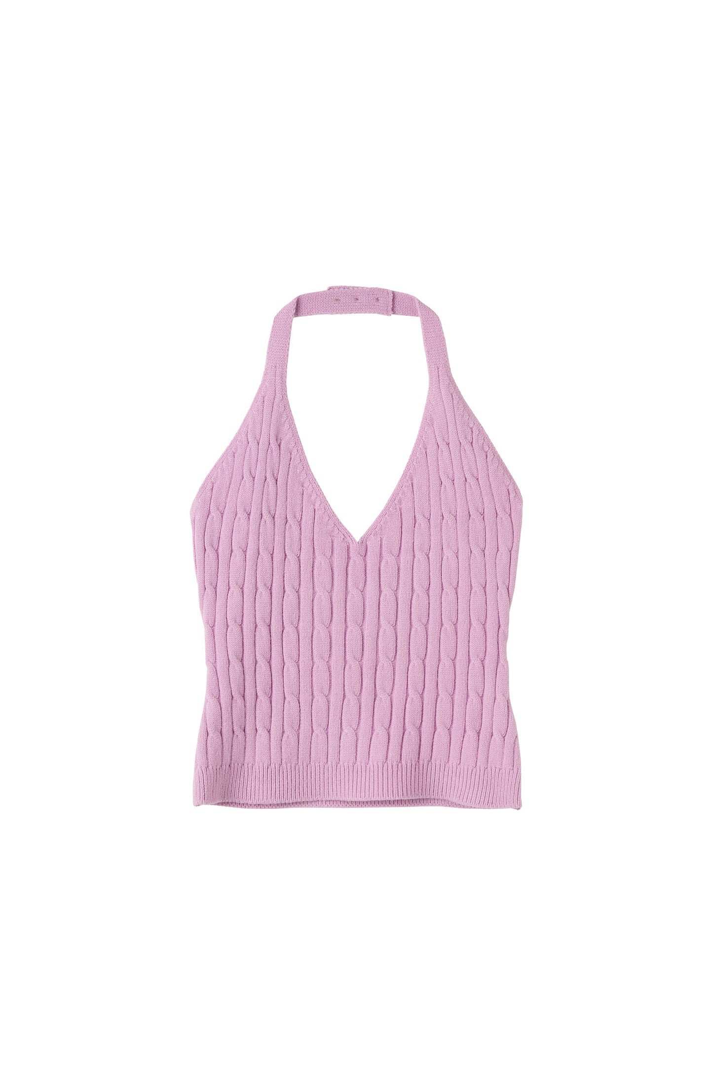 [SCULPTOR®] Knitted Cable Halter Top (3 color)