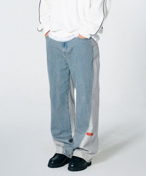 [SCULPTOR®] Reverse Block Denim Pants (2 color)