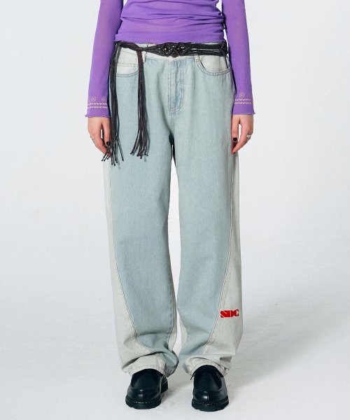 [SCULPTOR®] Reverse Block Denim Pants (2 color)