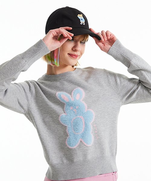 [KIRSH®] WITTY BUNNY EMBROIDERY CAP