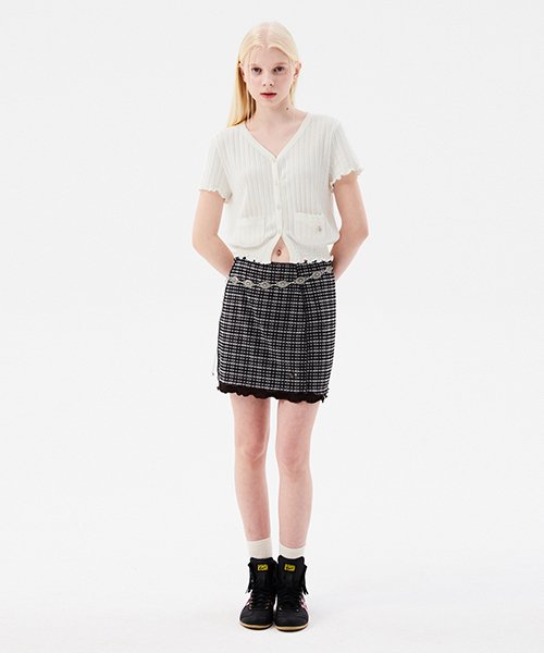 [KIRSH®] CHERRY PATTERN MESH MINI SKIRT (2 color)