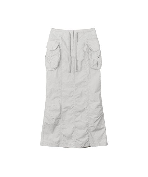 [SCULPTOR®] Parachute Cargo Maxi Skirt (2 color)