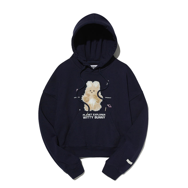 [KIRSH®] WITTY BUNNY PLANET EXPLORER CROP HOODIE (3 color)