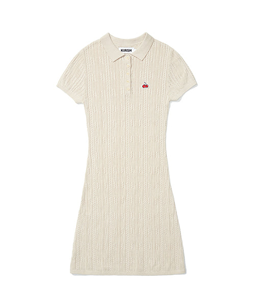 [KIRSH®] SMALL CHERRY CABLE KNIT DRESS (3 color)