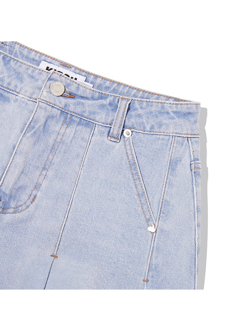 [KIRSH®] CHERRY DENIM PLEATS MINI SKIRT (3 color)