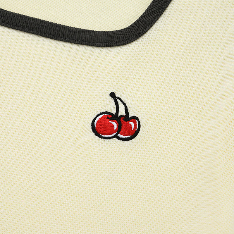 [KIRSH®] SMALL CHERRY SQUARE NECK DRESS