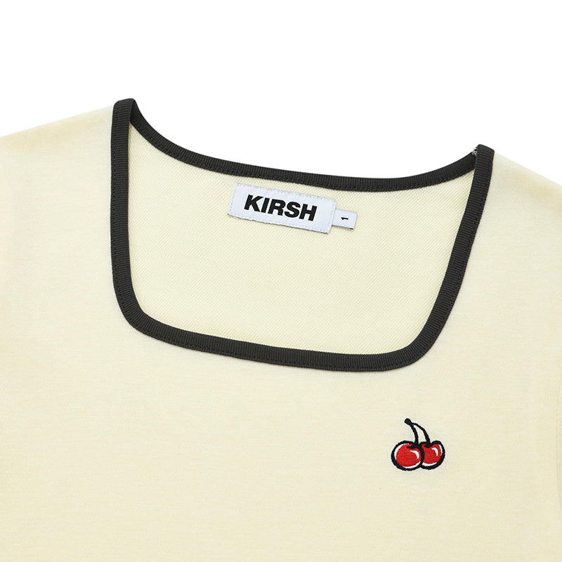 [KIRSH®] SMALL CHERRY SQUARE NECK DRESS