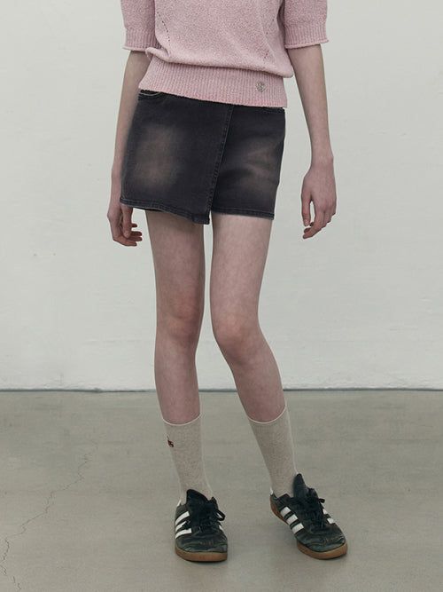 [KIRSH®] CHERRY INNER PANTS COVER DENIM SKIRT (2 color)