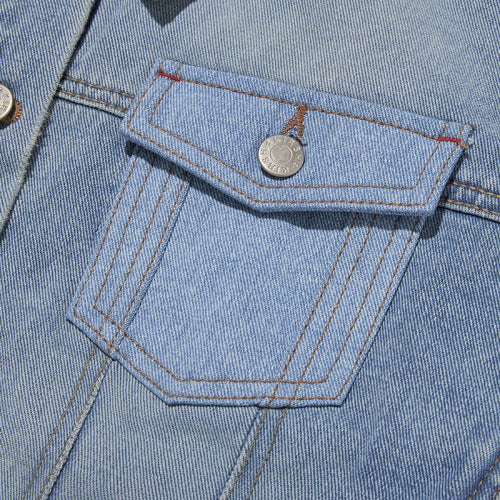 [KIRSH®] UNI WASHING CROP DENIM JACKET