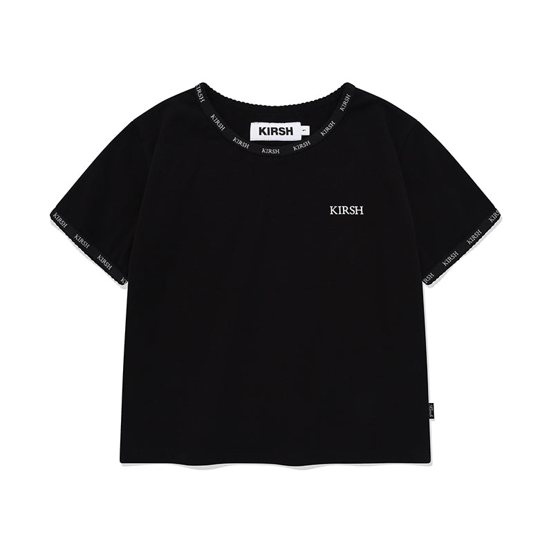 [KIRSH®] CHERRY LACE TAPE SLIM T-SHIRT (2 color)