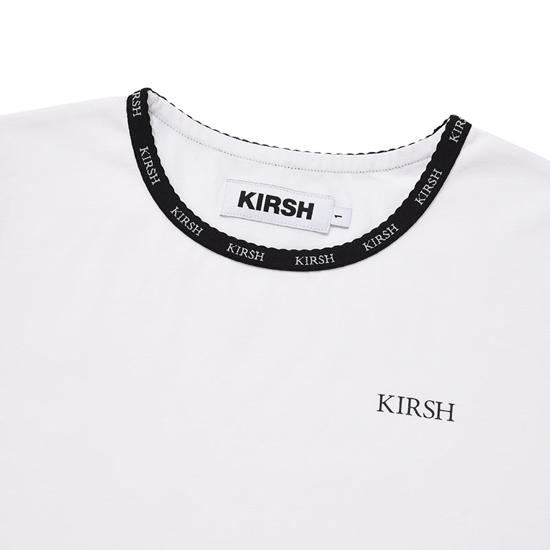 [KIRSH®] CHERRY LACE TAPE SLIM T-SHIRT (2 color)