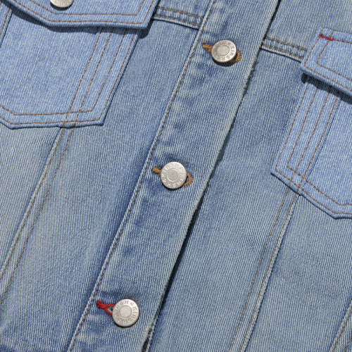 [KIRSH®] UNI WASHING CROP DENIM JACKET