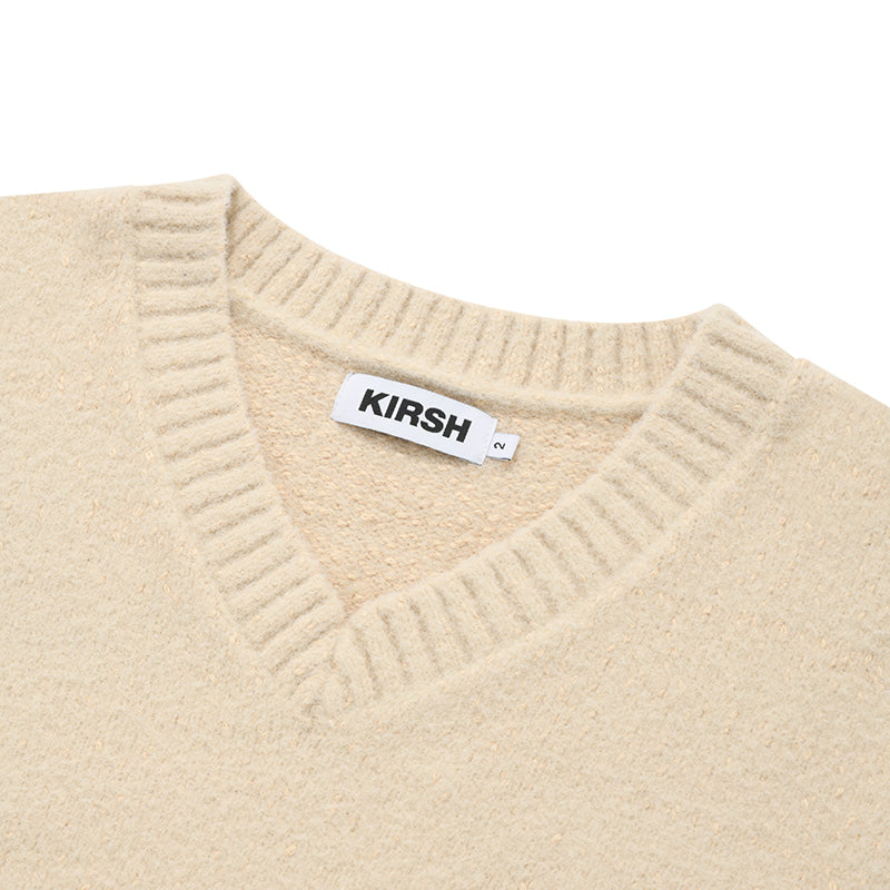 [KIRSH®] MIDDLE CHERRY V-NECK KNIT VEST (2 color)