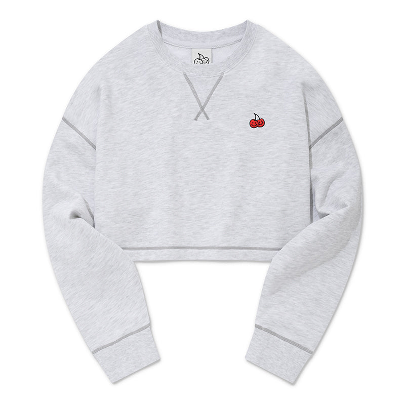 [KIRSH®] DOODLE CHERRY CROP SWEATSHIRT (3 color)