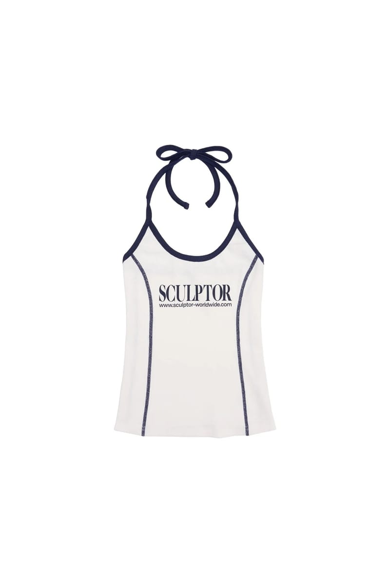 [SCULPTOR®] Classic Logo Halter Top  (3 color)