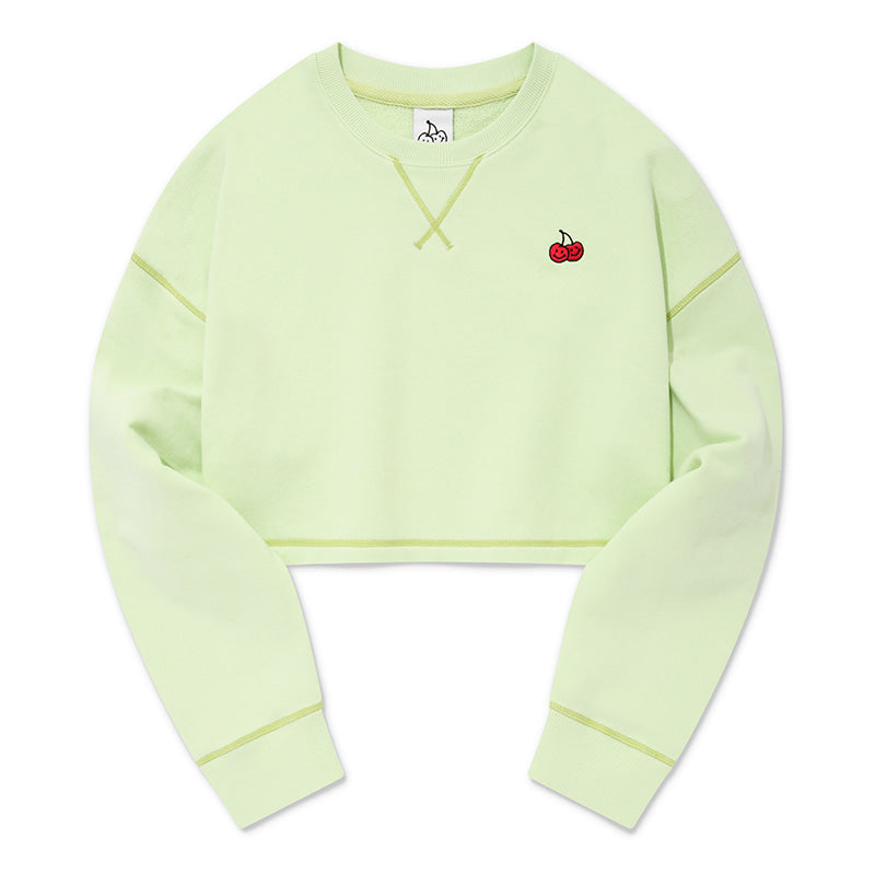 [KIRSH®] DOODLE CHERRY CROP SWEATSHIRT (3 color)