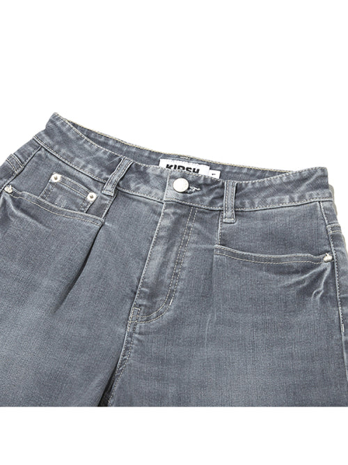 [KIRSH®] CHERRY DENIM PINTUCK SHORT PANTS (3 color)