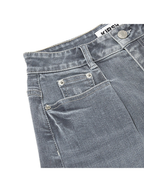 [KIRSH®] CHERRY DENIM PINTUCK SHORT PANTS (3 color)