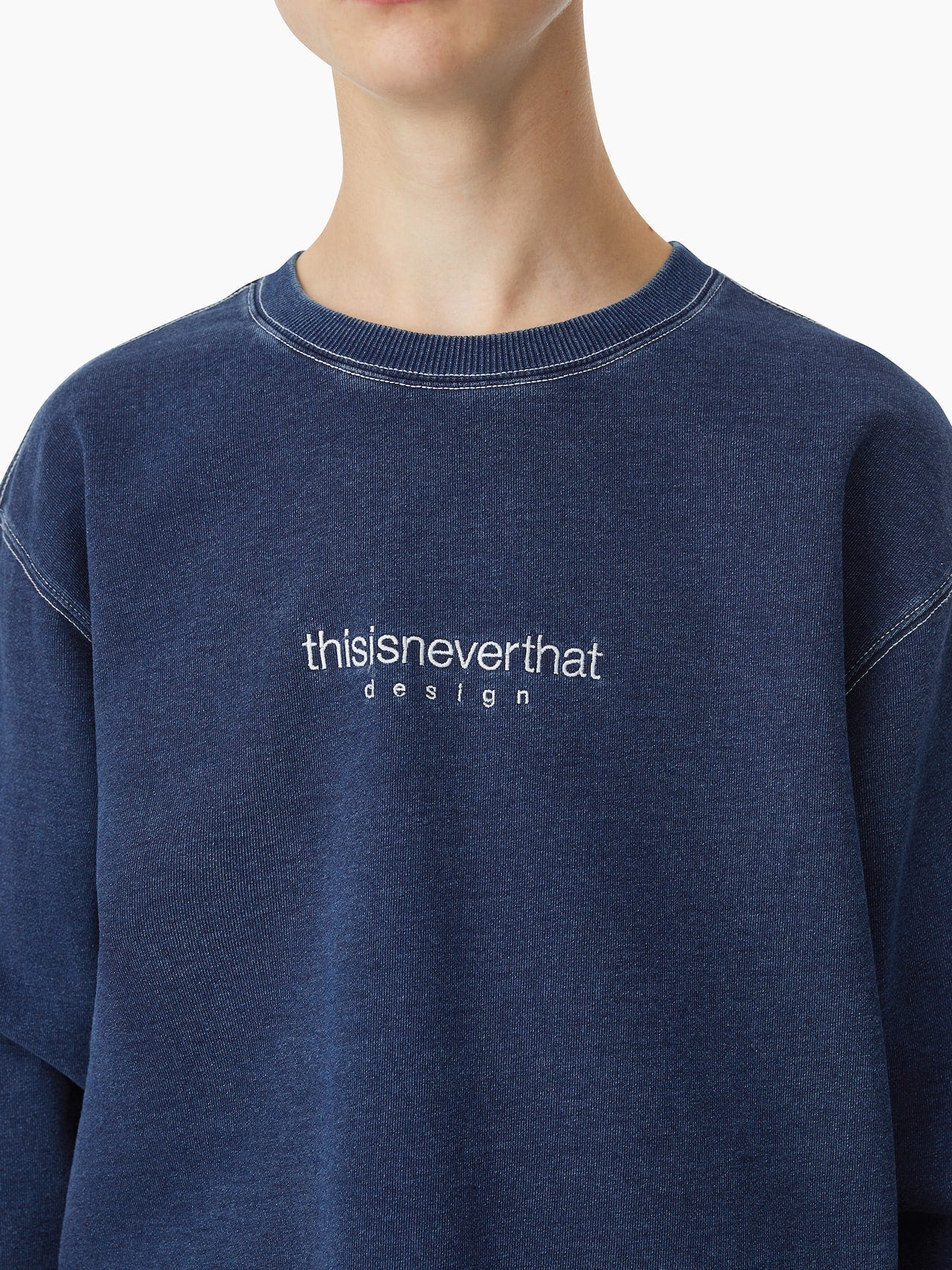 [thisisneverthat®] Indigo Dyed Crewneck