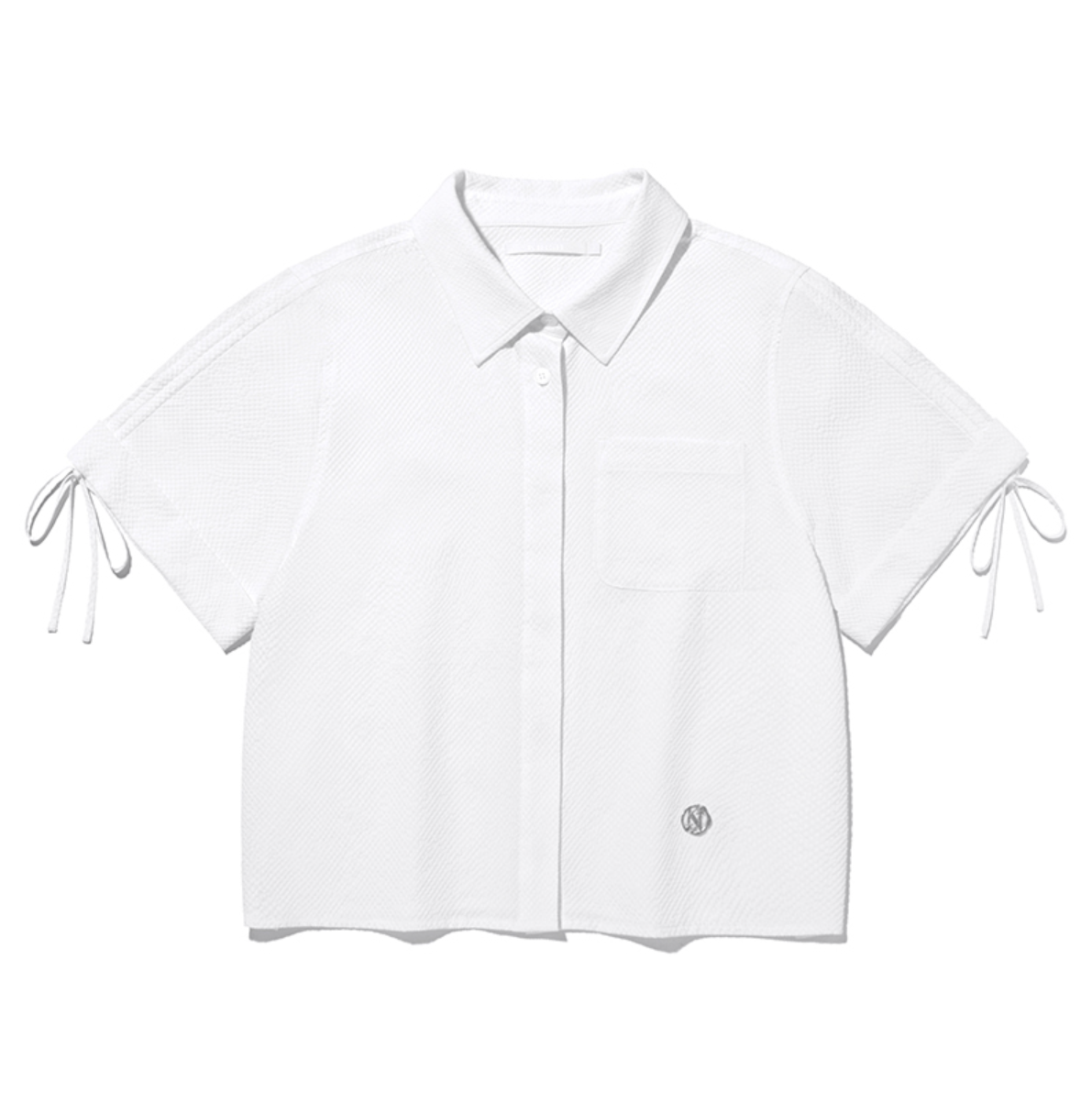 [KIRSH®] COLLECTION CROP SEERSUCKER SHORT SHIRT (2 color)