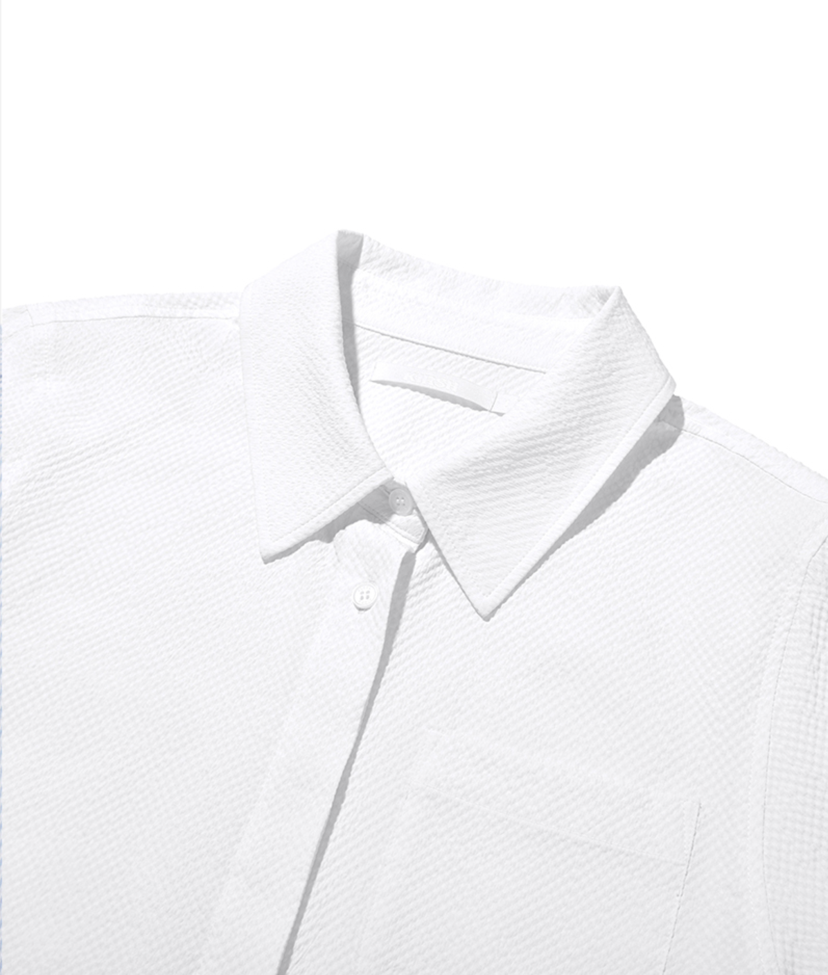 [KIRSH®] COLLECTION CROP SEERSUCKER SHORT SHIRT (2 color)