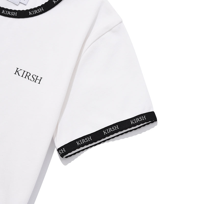 [KIRSH®] CHERRY LACE TAPE SLIM T-SHIRT (2 color)