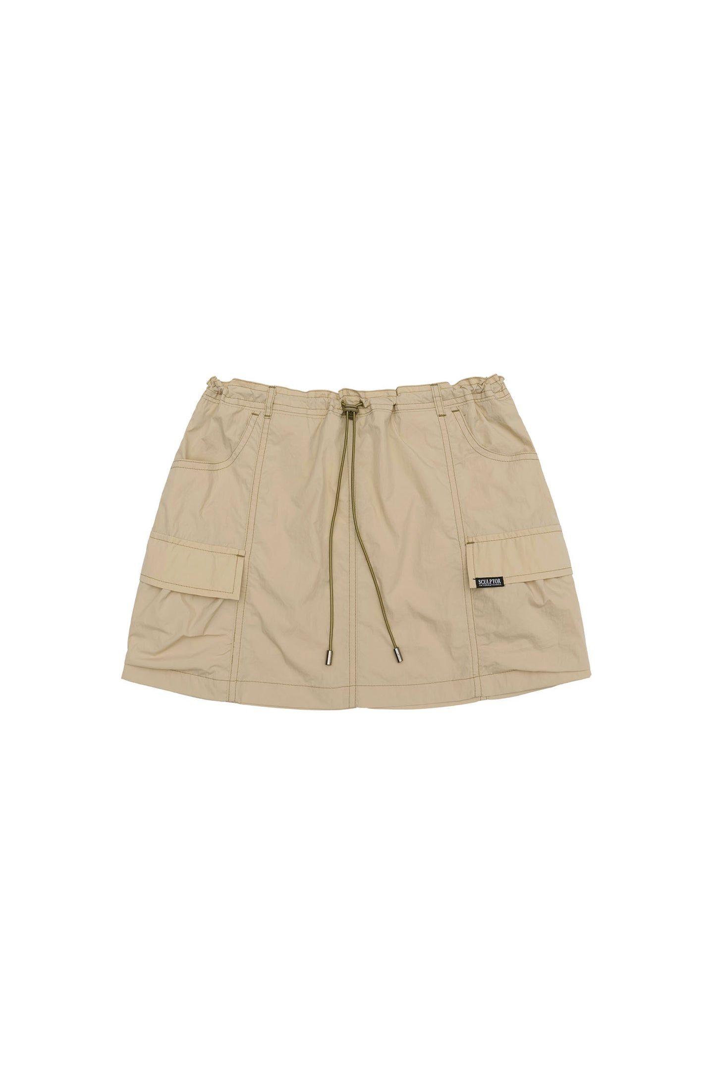 [SCULPTOR®] Parachute Mini Skirt Beige (2 color)