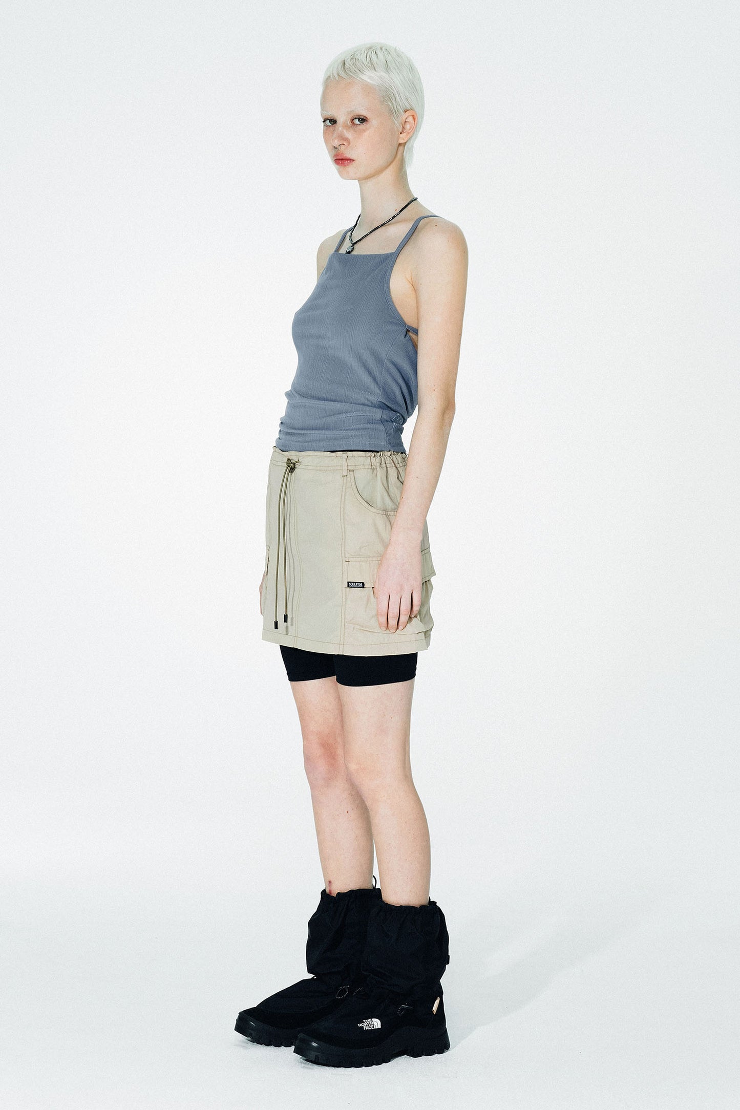 [SCULPTOR®] Parachute Mini Skirt Beige (2 color)